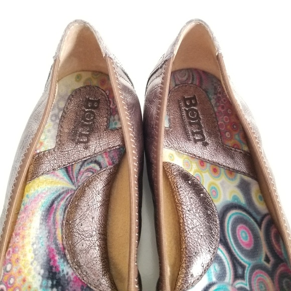 BORN Julainne Ballet Flats Metallic Leather Shoes - Picture 8 of 12